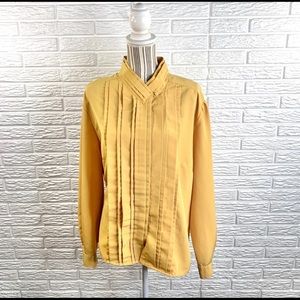 VTG Yves St Claire Mustard Yellow Button Up Shirt